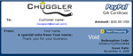 Buy A Chuggler Gift Certificate from Paypal today!